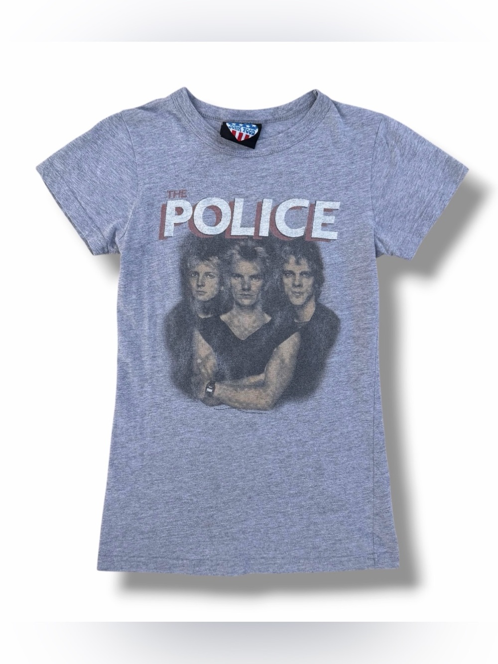 Vintage Y2K The Police Synchronicity Tour T-Shirt Junk Food Gray Women’s Small
